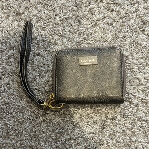 Kate Spade Tan Leather Wristlet with Gold Accents